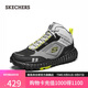 Skechers男鞋綁帶戶(hù)外休閑鞋 復(fù)古拼接運(yùn)動(dòng)鞋51943 GYBK灰色/黑色 42