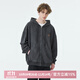PSO Brand340克磨毛感仿麂皮刺繡連帽開(kāi)衫衛衣外套男女春秋季帽衫 絨面深灰 DarkGrey L