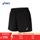 亞瑟士ASICS男子5英寸跑步短褲速干舒適透氣運動(dòng)褲 2011D232-001 黑色 XL