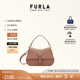 芙拉（FURLA）[11.11搶先購]【明星同款】FURLA芙拉FLOW牛皮迷你女士手提斜挎包 灰褐色