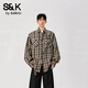 班尼路（Baleno）S&K格子襯衫男生長(cháng)袖2025新款春秋季寬松休閑襯衣青少年上衣外套 黃色 2XL 碼 【146-165斤】
