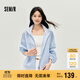 森馬（Semir）外套女秋短款蕾絲寬松蝙蝠袖棉麻立領(lǐng)2025小清新夾克10A525108002
