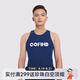 果凡男女輕薄速干彈力舒適裸感親膚圓領(lǐng)套頭跑步運動白背心 男款墨藍(lán) M