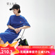 雲上生活女裝簡(jiǎn)約減齡克萊因藍裙子夏季微收腰連衣裙L6853X 克萊因藍 L