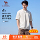 駱駝（CAMEL）寬松透氣短袖運動(dòng)t恤男圓領(lǐng)純色通勤 J15BADLP081 暖白 M