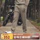 AKSERIESAK男裝新復(fù)古回潮系列易穿搭針織拉絨直筒休閑長褲男2252221 軍卡其 L