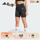 adidas速干訓練健身運動(dòng)短款緊身褲女裝阿迪達斯官方IT2281   黑色   L