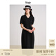 旅途原品ltyp 二醋酸花苞優(yōu)雅連衣裙 秋季時尚氣質(zhì)收腰廓型長裙女 經(jīng)典黑 S