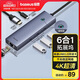 倍思Type-C擴(kuò)展塢拓展塢USB3.0千兆網(wǎng)口轉(zhuǎn)接頭HUB分線轉(zhuǎn)換器4K60Hz通用雷電4蘋果華為聯(lián)想筆記本電腦