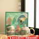 陶羽琺瑯彩國潮孔雀功夫茶具一壺兩杯家用泡茶壺陶瓷小套裝泡茶器喝茶 國潮孔雀韻龍旦壺3入