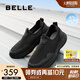 百麗網(wǎng)面透氣健步鞋男夏季厚底休閑運動鞋A2014BM5 黑色 40 (250mm)