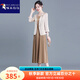 啄木鳥(niǎo)西裝連衣裙女春秋2025新款夏洋氣時(shí)尚貴夫人品牌兩件套裝高端氣質(zhì) 焦糖色(兩件套)【氣質(zhì)穿搭一整套 2XL (適合126-135斤)
