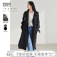 對白法式高級中長(cháng)款風(fēng)衣外套女2025秋裝新款小個(gè)子英倫風(fēng)氣質(zhì)上衣 靜謐黑 L