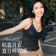 婷美（GRACEWELL）吊帶背心女高檔可外穿2025夏季新款內(nèi)搭帶胸墊上衣打底仿真絲QS