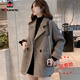 AEMAPE毛呢外套女裝2025春秋季新款韓版時(shí)尚西裝領(lǐng)長(cháng)袖外套大衣加厚上衣 圖片色款  常規 M _建議100-115斤