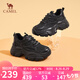 駱駝（CAMEL）老爹鞋女運(yùn)動拼接鞋面厚底休閑鞋 L24S283622 黑色（四季款） 36