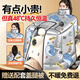 許愿家電動(dòng)車(chē)擋風(fēng)被冬季加絨加厚斗篷式防水電瓶摩托防風(fēng)保暖加大防暴雨 灰色鯨魚(yú)丨加寬護脖護肩+蓋腿小被子 帶收納卡扣