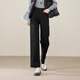 逸陽(yáng)（ESE-Y）2025年冬季新款褲子保暖顯瘦寬邊九分直筒牛仔褲女小個(gè)子 黑色 28