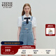 Teenie Weenie小熊女裝春夏裝牛仔背帶短褲簡(jiǎn)約時(shí)尚休閑通勤連體褲 淺藍色 M (165)