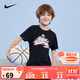 NIKE 耐克童裝男童短袖T恤夏季新款兒童笑臉印花休閑短T上衣
