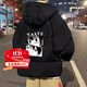 莞町青少年羽絨棉服初中生男款12-15歲男孩棉服外套2025年新款棉襖 TI漫畫(huà) 棉衣 黑色 160 M碼(建議85-105斤)