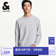杰克·瓊斯（JACK&JONES）男裝針織衫純色舒適純棉立體鋼印圓領(lǐng)套頭毛衣 G41 淺花灰色 XL 185