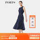 PORTS寶姿女裝春季新款氣質(zhì)通勤百褶連衣裙女ALP8D083RPP087 丈青混色 S (4)