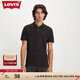 Levi's【商場同款】李維斯男士復(fù)古時尚商務(wù)針織短袖POLO衫 黑色 A4842-0015 S