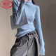 LangSha打底衫女秋冬季半高領(lǐng)溫柔韓版高級感軟糯洋氣百搭上衣秋衣