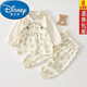 迪士尼（Disney）嬰兒衣服春春秋款兩件套分體套裝女寶寶秋衣秋褲外出服6到12個(gè)月 綠色 66 建議10到15斤左右