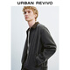 UR2026春季新款男裝流光風(fēng)拼接翻領(lǐng)棉質(zhì)牛仔外套UMM850073 深灰 L