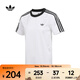 阿迪達斯 （adidas）女子運動(dòng)圓領(lǐng)短袖經(jīng)典啞光亮澤運動(dòng)內涵牛仔褲搭配短袖T恤 JV9647 M