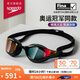 速比濤（Speedo）【潘展樂(lè)同款】鯊魚(yú)皮系列純視競(jìng)速防霧鍍膜泳鏡游泳裝備 賽博紅