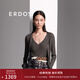 ERDOS 春夏V領(lǐng)抽條修身顯瘦星空紗長(cháng)袖開(kāi)衫女輕薄鏤空針織衫 浮巖灰 XL 170/92A