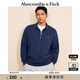 ABERCROMBIE & FITCH男裝25春季經(jīng)典小麋鹿毛圈布美式復(fù)古半拉鏈長袖衛(wèi)衣KI122-5252 海軍藍(lán) XL (180/116A)
