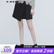 S.DEER【專享款】圣迪奧秋季通勤A型碎花微彈時尚搭片拼接短裙S20381309 黑色/91 M 165