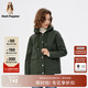 Hush Puppies暇步士女裝春新款工裝風(fēng)戶(hù)外休閑連帽易打理外套 175橄欖綠 L