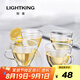 明尊（LIGHTKING）茶杯水杯迷你玻璃杯泡茶杯品茗杯耐熱杯子套裝CP-01 4只裝