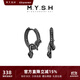 銘揚飾海 925銀靈蛇黑色耳環(huán)男士耳圈潮流原創(chuàng  )設計時(shí)尚高級感簡(jiǎn)約耳釘耳飾 靈蛇耳環(huán)：一對