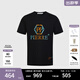 PP PIERRE PIERUCCIPP意大利奢侈品男裝百搭印花燙鉆T恤純棉短袖開(kāi)學(xué)季 黑色 S /48/(170/88A)