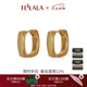 翡拉拉（fellala）「華彩緞帶」耳環(huán)女復(fù)古耳飾高級(jí)感耳扣耳圈生日七夕情人節(jié)禮物 華彩緞帶耳扣|黃色