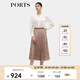 PORTS寶姿秋冬新款女裝優(yōu)雅印花中長裙半身裙ALD9S004QPP019 BLACK M (6)