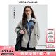 VEGA CHANG【綿羊毛+羊駝毛】雙面呢女2025新款高級感雙面穿外套 北歐藍(lán)格紋 S