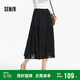 森馬（Semir）半身裙女松緊腰A字裙氣質(zhì)夏季2025拼接蕾絲波點長裙109325120005