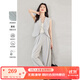 梵希蔓灰色條紋套裝女2025年夏新款無(wú)袖西裝馬甲闊腿褲氣質(zhì)兩件套 M7357 淺藍色 XL