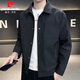 皮爾卡丹（pierre cardin）夾克男春秋冬季韓版外套男士中青年翻領(lǐng)休閑上衣服男裝 黑色 XL