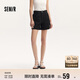 森馬（Semir）休閑褲女簡(jiǎn)約小心機直筒褲ins潮夏季小個(gè)子翻邊短褲101324125005
