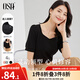 歐莎（OSA）短袖女時尚高級感2025新款泡泡袖減齡t恤短款修身顯瘦高檔上衣 黑色 S