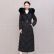 逐雅加厚長(cháng)款羽絨服女超厚加長(cháng)過(guò)膝超長(cháng)款到腳踝東北300g北方極寒修身 黑色 M 適合100-110斤