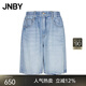 JNBY/江南布衣25夏新品牛仔中褲萊賽爾斜紋寬松直筒褲中褲5P5E15760 958/牛仔淺藍 XS